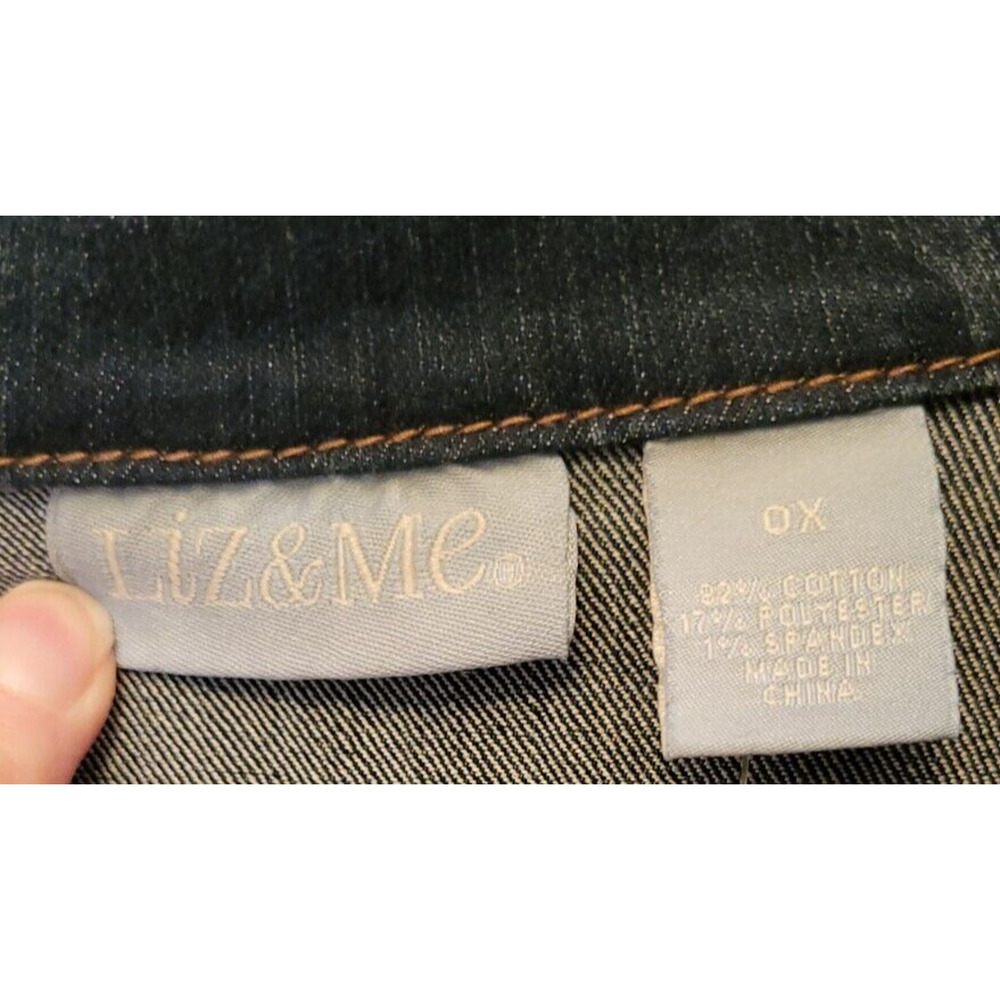 LIZ & ME Denim Long Sleeve Jean Jacket Womens Plus Size 0X - Picture 11 of 14